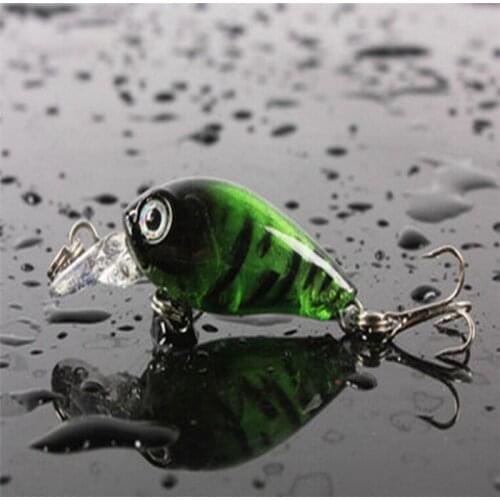 Hot Sale 9pcs Transparent Crank Fishing Lures 4.5cm 4g Hard Plastic CrankBait Artificial Hooks 3D Fish Eyes Fishing Tackles