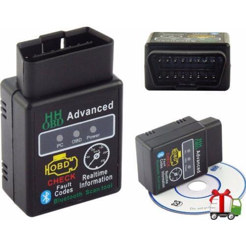 HH OBD Advanced ELM327 Bluetooth V2.1 OBD 2 II Car Fault Scanner Computer Diagnostic Scan Tool OBDII ELM 327 Decoder Detector