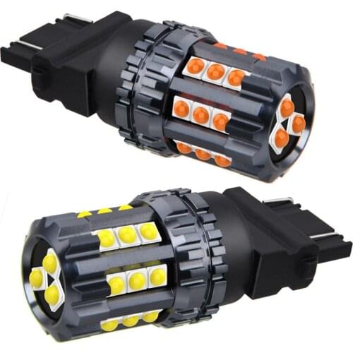 2PCS New T25 3157 P27/7W 3156 P27W Super Bright LED Auto Brake Bulbs Backup Reverse Lamp Car Daytime Running Lights Turn Signals