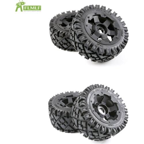 All Terrain Front or Rear Wheel Tires Assembly Kit Fit for 1/5 HPI ROFUN ROVAN KM BAJA 5B 5T 5SC RC CAR Toys PARTS