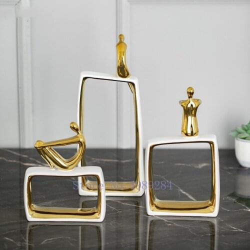 Creative Nordic ceramics Crafts ornaments character sculpture abstract Modern home decorations Desktop display figurines