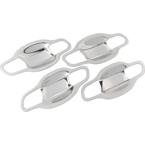 A set sequins Stainless Steel Outer Door Bowl And Handle Protective Sticker For audi a4l a5 2017 to 2018 Car Styling