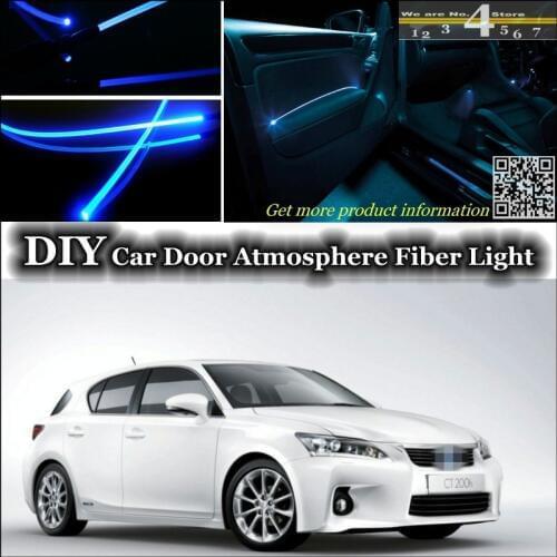 Interior Ambient Light Tuning Atmosphere Fiber Optic Band Lights For Lexus CT 200h / F Inside Door Panel illumination Tuning