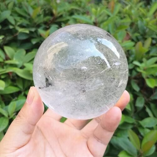 Natural Clear White Crystal Quartz Sphere Ball Specimen Collection Healing