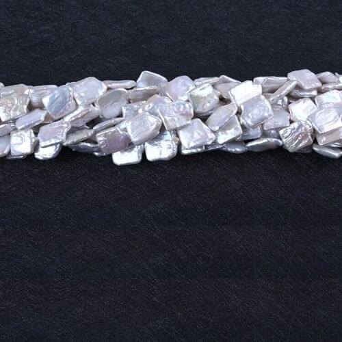 Best Price White 18*20 mm Freshwater Pearl Beads Square Pearl strings