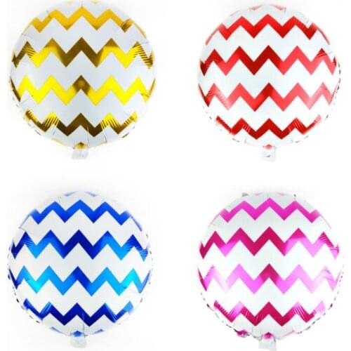 2018 New 100pcs 18 inch striped aluminum balloon , wedding parties, birthday parties, decorated balloons