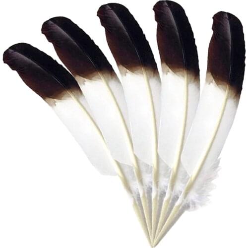 5/20Pcs White Black Turkey Feathers Plume DIY Craft Jewelry Making Natural Feather Party Wedding Decoration Accessories 25-30cm
