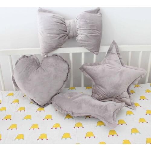 Bow Pillows Sofa Cushion Removable Washable INS Short Plush Baby Bed Room and Home Decoration Pillow Birthday Gift Sweet