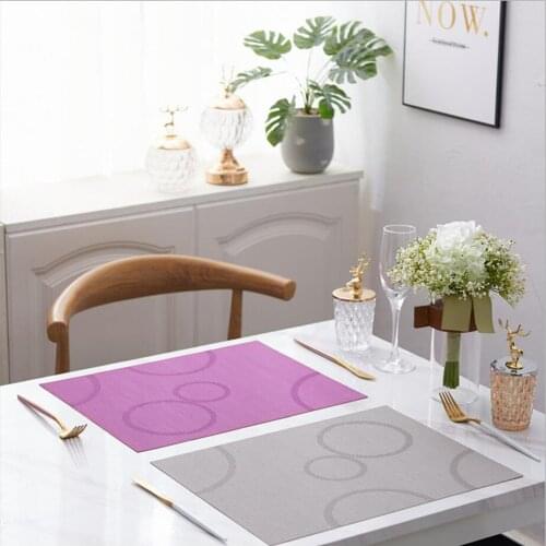 Simple and modern environmental protection western placemat heat insulation anti-slip anti-skid plate mat household hotel PVC