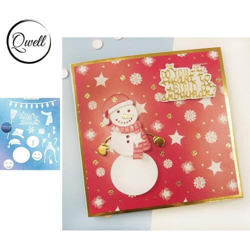 QWELL Cute Snowman Metal Cutting Dies for Scrapbooking and Card Making Paper Embossing Craft New 2019 die cuts