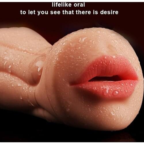 Realistic Vagina Male Masturbator Oral Mouth Aircraft Cup Real Pussy Sexo Intimate Goods Deep Throat Double Hole Sex Toy for Men