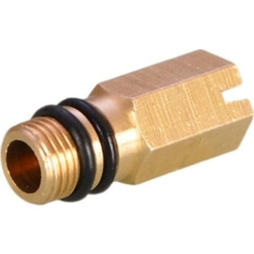 Changing hot and cold water faucet into single cold water faucet plug refitting single hole hose inlet to block copper bulkhead