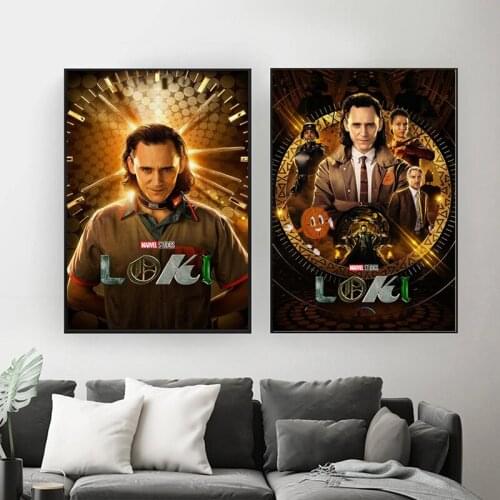 Marvel TV Series Canvas Paintings Tom Hiddleston 2021 Loki Season 1 Prints Posters Wall Art Picture for Kids Room Decor Cuadros
