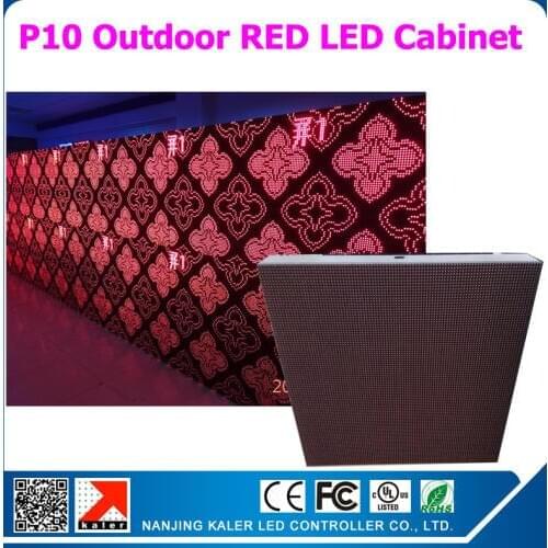 TEEHO P10 outdoor red color led display board scrolling message picture led advertisement board p10 led display wall