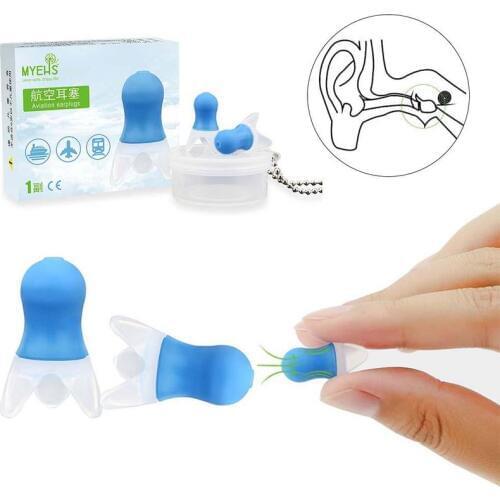 Pressure Equalization Flight Earplugs Noise Reduction Sleep Soundproof Silicone Reusable Anti-tinnitus Earache Decompression