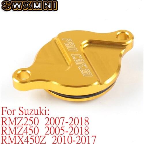 High quality CNC Engine Tank Cover Oil Filter Cap For Suzuki RMZ250 07-18 RMZ450 2005-2018 RMX450Z 2010-2017 RMZ 250 450 RMX450Z