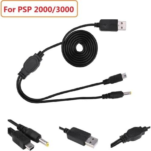 Charger for Sony PSP 2000 3000 1.2M Newest Charger Power 2 in 1 USB Data Charge Cable Cord for Sony PSP 2000 3000 Game Console