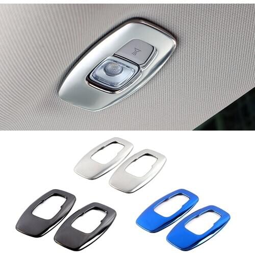 For Renault Koleos 2017-2020 Rear Reading Light Lamp Cover Protectors Trim Stainless Steel Interior Sticker For Samsung QM6