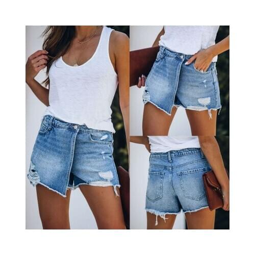 Women Summer Denim Shorts Skirts Ladies Casual Blue Jeans Shorts Elegant Hot Short