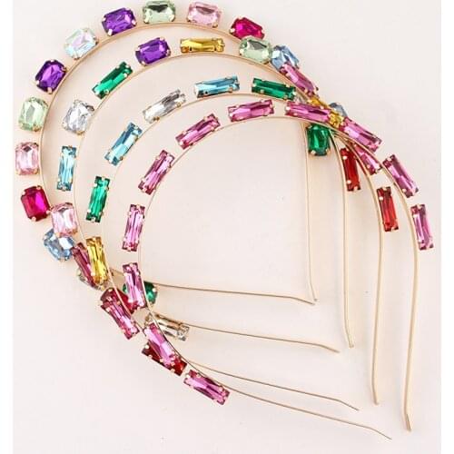 Crystal Gem Baroque Headbands For Women Diamond Hair Accessories Pearl Headband for Girls Crown Flower Hairbands Head Wrap