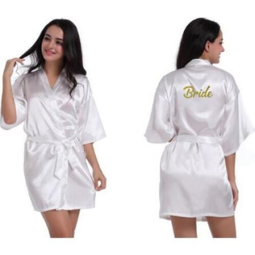 Design Bride to be team bride Robe gold Glitter white Satin Lingerie Shower Gift Bridal Party kimono robes MANY COLORS