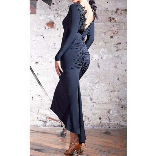 Latin Dance Dress for women Samba Dance practice skirt Chacha dance clothes training clothes Black High quality Leotards MSD092