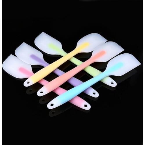 1pc Flexible Silicone Spatulas Translucent Heat Resistant Spatula Baking Spatula Cream Heat-Resistant Kitchen Utensils Scraper
