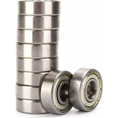 10 PC 608ZZ Bearing Flange Wheel Printer Parts Miniature 3D Double Shield ABEC-7 High Carbon Steel Groove Ball Bearing 8*22*7mm