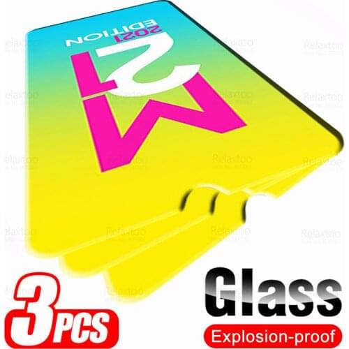 3pcs For Samsung Galaxy M21 2021 Glass Screen Protector Sumsung M 21 21M 6.4" Tempered Protective Glass Guard Safety Armor Film