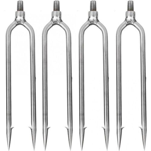 Fishing Spear 4 Pcs Fishing Spear Harpoon Harpoon Stainless Steel Fishing Gig Hook Barb Outdoor Angling Tackle For Frog Salmon
