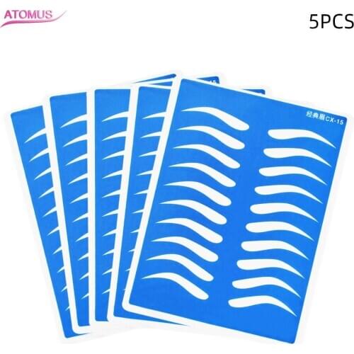 5pcs Microblading Tattoo Eyebrow Lip Eyes Practice Skin Eyebrow Cosmetic Permanent Makeup Eyebrow Training Skin Tattoo Supply