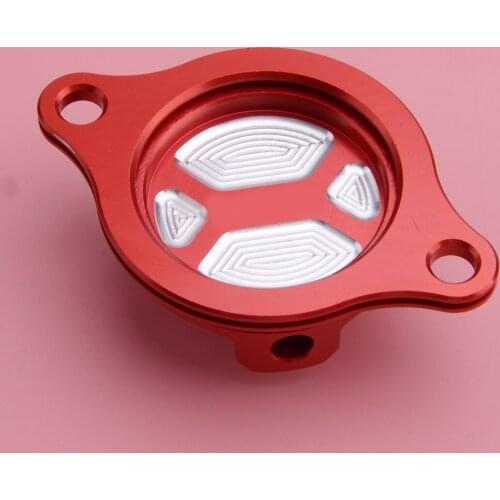 Aluminum Alloy Red Billet Motorcycle Oil Filter Cover Cap Fit For Honda CRF450R 2002-2008 CRF450X 2005-2014 2015 2016 2017