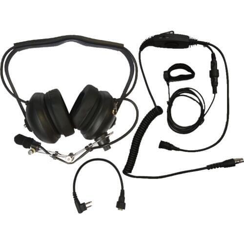 Aviation Mic Speaker Noise Cancelling Headset Earpiece VOX PTT Volume Adjustment for Motorola EP450 GP2000 GP88 GP88S CP88 Radio