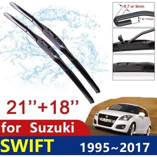 Car Wiper Blades for Suzuki Swift 1995-2017 1996 2000 2011 2012 2013 2014 2015 Front Windscreen Wipers Car Accessories Stickers