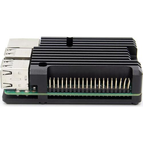 Latest CNC Aluminum Alloy Case Shell Enclosure Cooling Fan Heat sink for Raspberry Pi 2b/3b