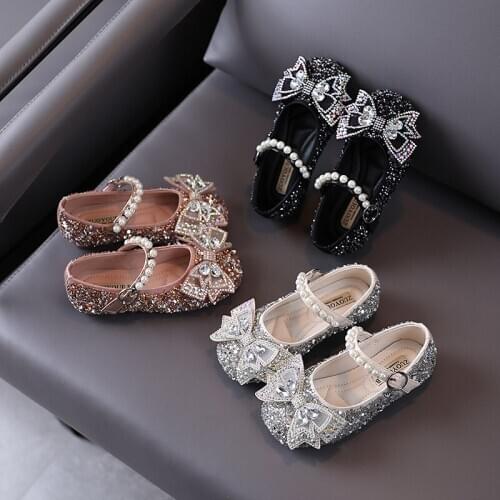 Autumn Children Shoes Girls Princess Dance Shoes Kids Shoes Glitter Leather Fashion Girls Party Dress Wedding SX496