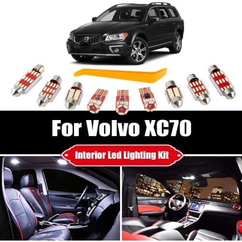 For Volvo XC70 2002-2017 Canbus No Error Vehicle LED Interior Reading Map Dome Trunk Light Bulbs Car Lighting Accessories