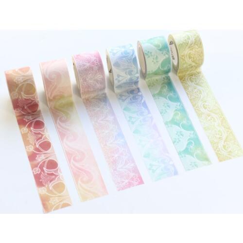 Domikee cute creative lace design decoration masking tape for diary,candy school DIY masking tape stationery supplies,3cm*5m