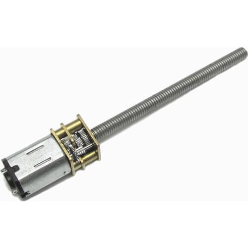 5Pcs DC12V Long Shaft Electric Gear Motor N20 3V/6V 30RPM-1000RPM Reduction Motor 16mm Shaft M4 x 55mm Screw Reducer W/ Gear Box