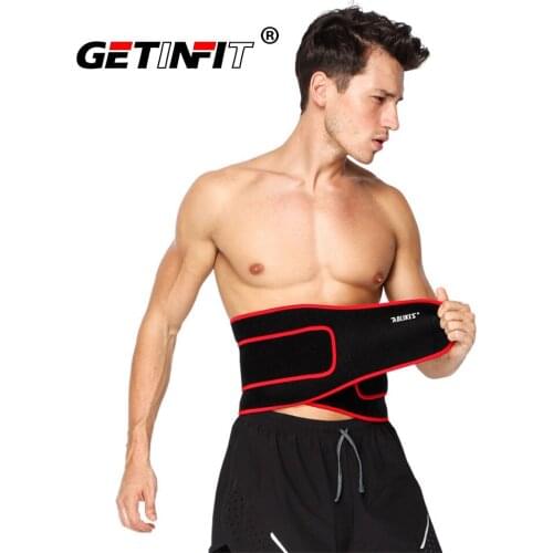 Getinfit 1PCS Waist Support Breathable Sports Pressurized Plus Size Elastic Lumbar Brace Fitness Back Brace Weightlifting Belt