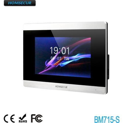 HOMSECUR BM715-S Indoor Monitor Touch Screen Monitor 6 languages supported for HDK Series 1V1,1V2,1V3,1V4,2V1,2V2,2V3,2V4