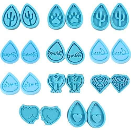 Epoxy Resin Mold Handmade Earrings Pendant Casting Silicone Mould DIY Crafts Jewelry Making Tool
