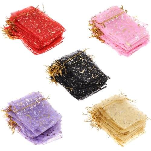 50pcs 10x12cm Drawstring Organza Bags Jewelry Packaging Bags Candy Wedding Bags Gifts Pouches Wholesale