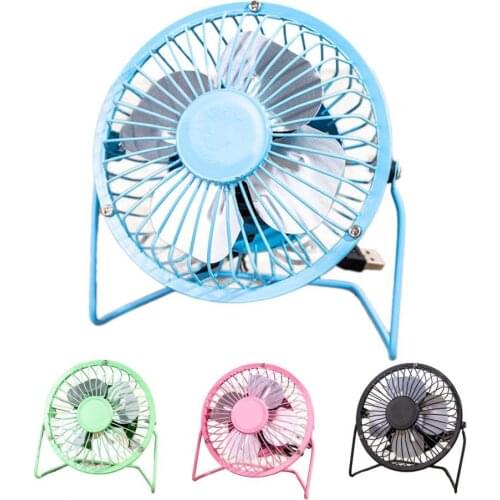Mini Fan Mute Reusable Metal USB Powered Desk Fan Appliance for Home