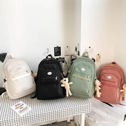 Fashion Girls College School Bag Casual New Simple Unisex Backpack School Bag School Bag Girl Travel Backpack Rucksack