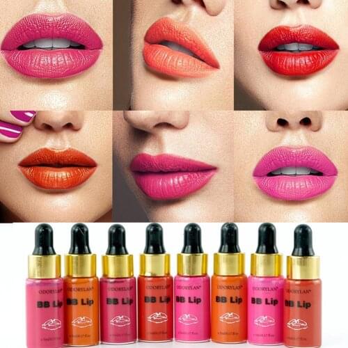 1pcs Vials 4 Color Glow BB Lips Ampoule Serum Kit BB Gloss Pigment Cream Products Set For Lip Lip Skin Serum Care Treatment F4C8