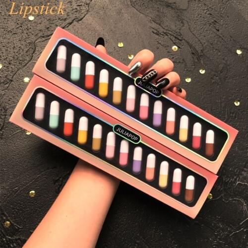 JULIAPOP 12 Color Matte Liquid Lipstick Set Waterproof Non-stick Cup Lip Stick Long-lasting Sexy Red Lip Makeup TSLM2