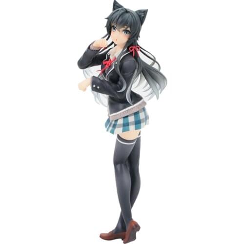 Original Taito Anime Figure Yukinoshita Yukino Cat Ear Uniform Action Figure PVC Model Doll Decoration Toy Birthday Gift