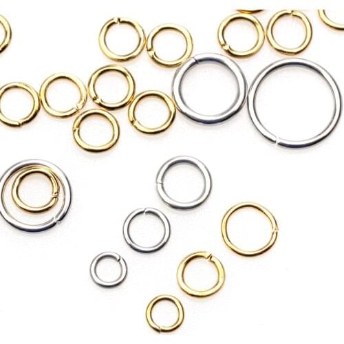 Stainless Steel Open Jump Ring Gold And Silver Split Connector 4/6/8/10 MM, Suitable For DIY Necklace Jewelry Making