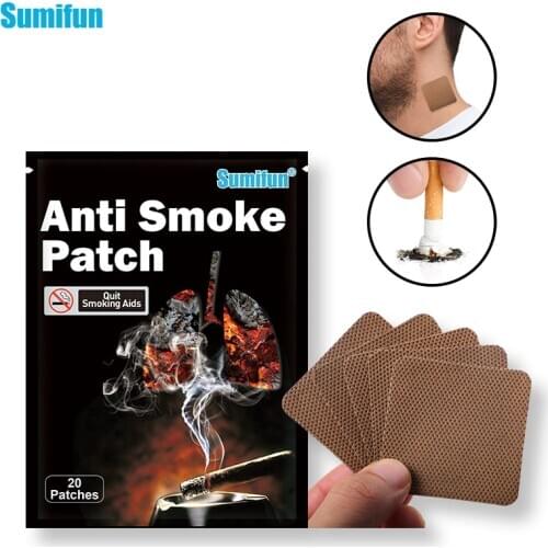 20pcs Chinese Medical Herbal Stop Smoking Patches Anti Smoke Natural Patches Control Release Smoke Away Sticker Health Care